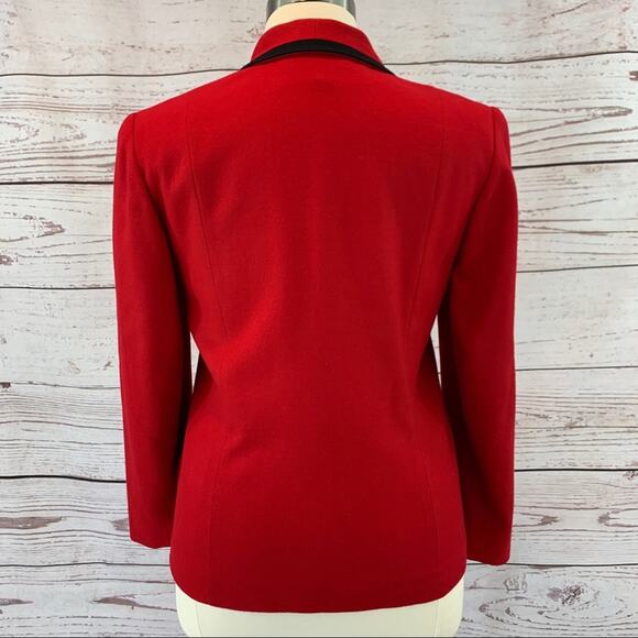 Pendleton red black vintage 100% virgin wool - Picture 2 of 12